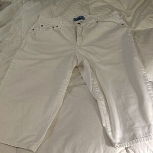 White Denim Capri Pants